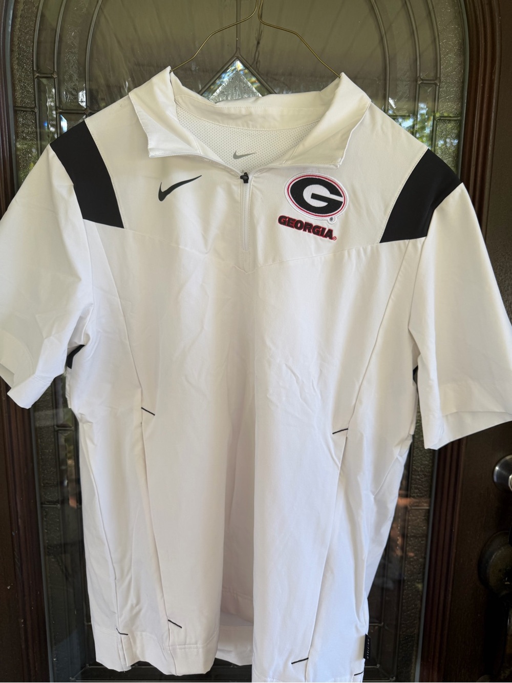 Nike White & Black Georgia Bulldogs Short-Sleeve Pullover